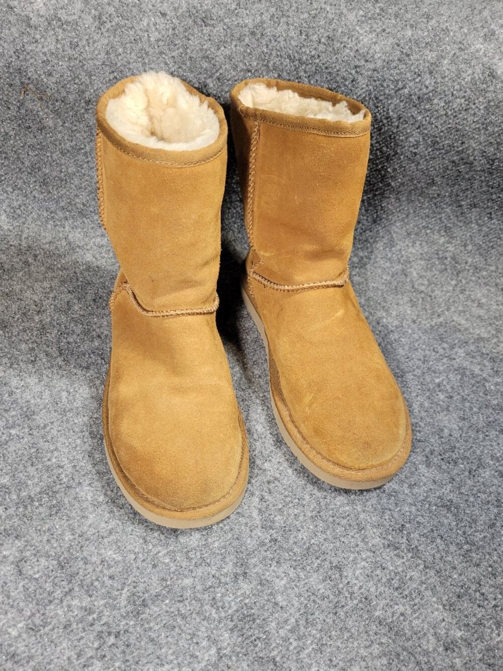 Koolaburra by UGG Women's Chestnut Brown Suede Pull-On Winter Boots Faux Fur, 7